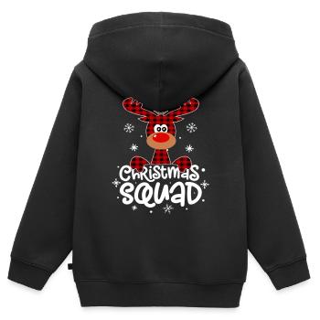 Christmas Squad Buffalo Plaid Reindeer Family - Kids Premium Organic Zip-up Hoodie - black - Back - AI Model Kid Male (0cm)
