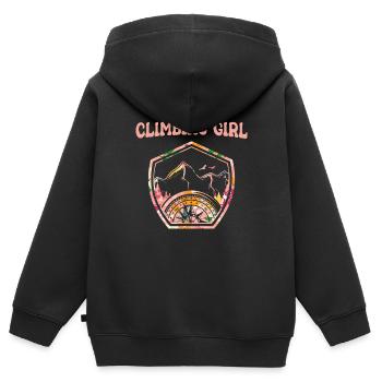 Klettern Bergsport Kletterer - Kinder Premium Organic Zip Hoodie - Schwarz - Hinten - AI Model Kid Male (0cm)