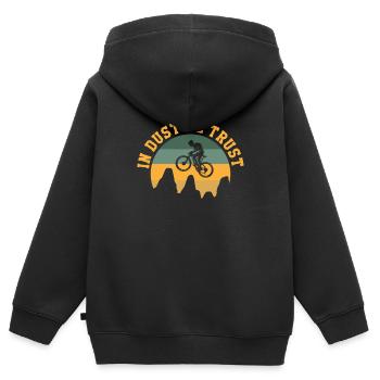 VTT VTT - Sweat Premium à capuche zippé enfant bio - noir - Dos - AI Model Kid Male (0cm)