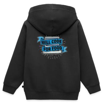 Programmierer Coder Software Entwickler - Kinder Premium Organic Zip Hoodie - Schwarz - Hinten - AI Model Kid Male (0cm)
