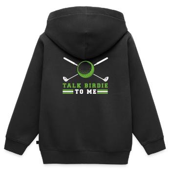 Golf Golfer Golfer Golfer Golf Course - Kids Premium Organic Zip-up Hoodie - black - Back - AI Model Kid Male (0cm)