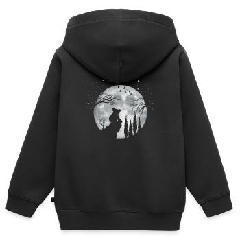 Koala Koala Ours - Sweat Premium à capuche zippé enfant bio - noir - Dos - AI Model Kid Male (0cm)