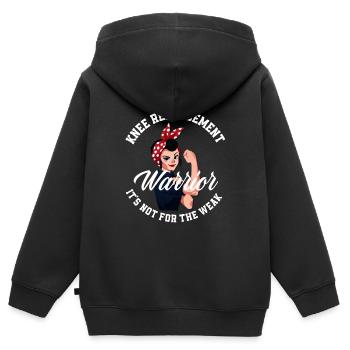 Chirurgie artificielle de l’articulation du genou prothèse de genou - Sweat Premium à capuche zippé enfant bio - noir - Dos - AI Model Kid Male (0cm)