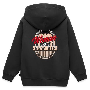 Chirurgie artificielle de l’articulation de la hanche prothèse de hanche - Sweat Premium à capuche zippé enfant bio - noir - Dos - AI Model Kid Male (0cm)