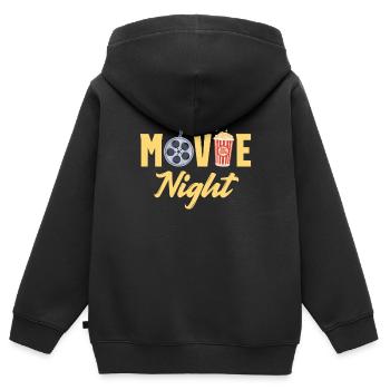 Filmabend Kino Popcorn Kinofilme - Kinder Premium Organic Zip Hoodie - Schwarz - Hinten - AI Model Kid Male (0cm)
