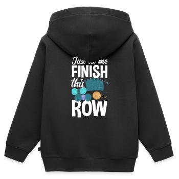 Knitting Knitting Needle Knitting Needle Knitting - Kids Premium Organic Zip-up Hoodie - black - Back - AI Model Kid Male (0cm)