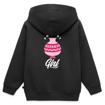Poterie Poterie Poterie Poterie Fille - Sweat Premium à capuche zippé enfant bio - noir - Dos - AI Model Kid Male (0cm)