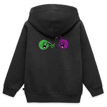 Knit - Kids Premium Organic Zip-up Hoodie - black - Back - AI Model Kid Male (0cm)