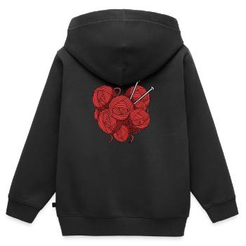 Knit - Kids Premium Organic Zip-up Hoodie - black - Back - AI Model Kid Male (0cm)