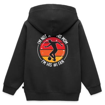 Fußball Fussball - Kinder Premium Organic Zip Hoodie - Schwarz - Hinten - AI Model Kid Male (0cm)