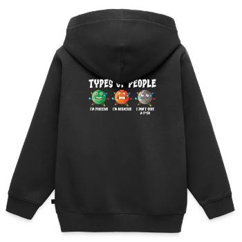 Physicien physicien - Sweat Premium à capuche zippé enfant bio - noir - Dos - AI Model Kid Male (0cm)