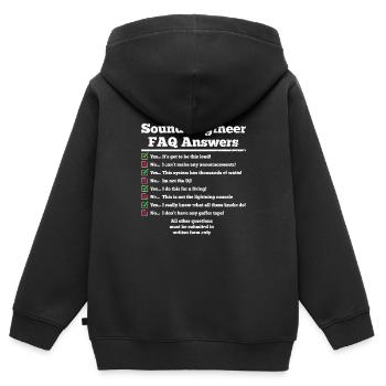 Tontechniker Sound Audio Engineer - Kinder Premium Organic Zip Hoodie - Schwarz - Hinten - AI Model Kid Male (0cm)
