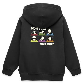 Yoga Yogi - Sweat Premium à capuche zippé enfant bio - noir - Dos - AI Model Kid Male (0cm)