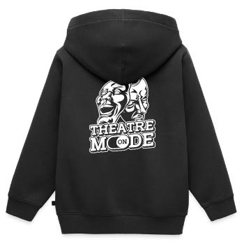 Theater - Kinder Premium Organic Zip Hoodie - Schwarz - Hinten - AI Model Kid Male (0cm)