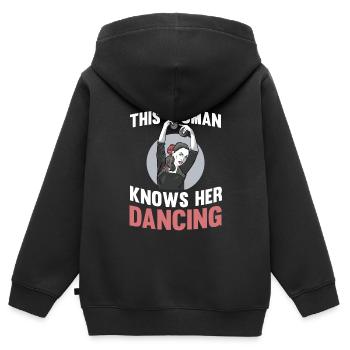 Dancing Dancer Dance - Kids Premium Organic Zip-up Hoodie - black - Back - AI Model Kid Male (0cm)