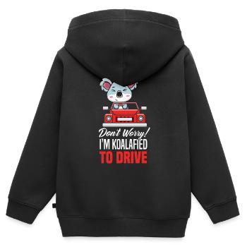 Driver's License Passed Gift - Kids Premium Organic Zip-up Hoodie - black - Back - AI Model Kid Male (0cm)
