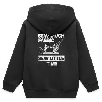 Nähen Nähmaschine Näher Schneider - Kinder Premium Organic Zip Hoodie - Schwarz - Hinten - AI Model Kid Male (0cm)