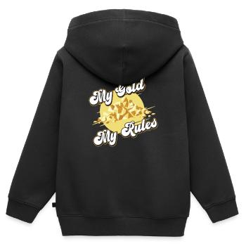 Gold Mining Gold Mine - Kids Premium Organic Zip-up Hoodie - black - Back - AI Model Kid Male (0cm)