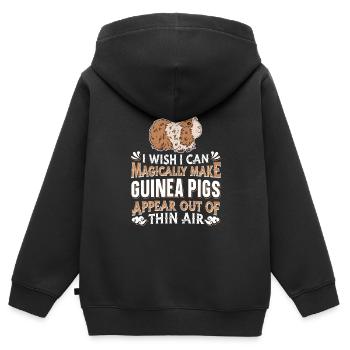 Cochon d’Inde Cochon d’Inde - Sweat Premium à capuche zippé enfant bio - noir - Dos - AI Model Kid Male (0cm)