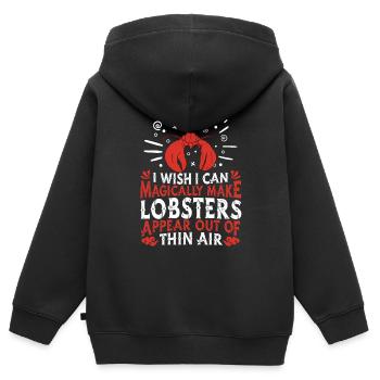Hummer Seekrebs Lobster Meeresfrüchte - Kinder Premium Organic Zip Hoodie - Schwarz - Hinten - AI Model Kid Male (0cm)