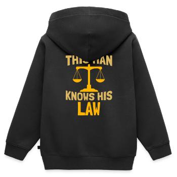 Avocat Avocat Avocat Avocat - Sweat Premium à capuche zippé enfant bio - noir - Dos - AI Model Kid Male (0cm)
