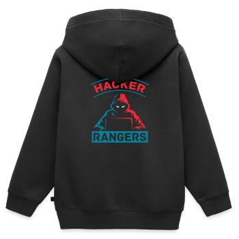Programmer Coder Software Developer - Kids Premium Organic Zip-up Hoodie - black - Back - AI Model Kid Male (0cm)