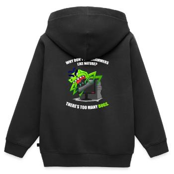 Programmierer Coder Software Entwickler - Kinder Premium Organic Zip Hoodie - Schwarz - Hinten - AI Model Kid Male (0cm)