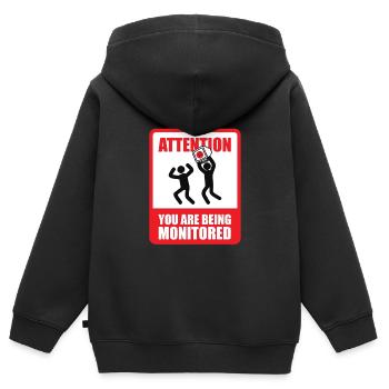 Programmierer Coder Software Entwickler - Kinder Premium Organic Zip Hoodie - Schwarz - Hinten - AI Model Kid Male (0cm)