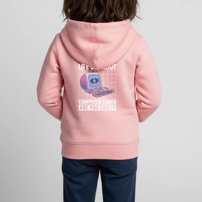 Programmer Coder Software Developer Kids Premium Organic Zip-up Hoodie