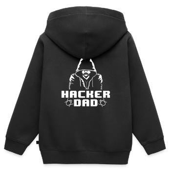 Programmer Coder Software Developer - Kids Premium Organic Zip-up Hoodie - black - Back - AI Model Kid Male (0cm)