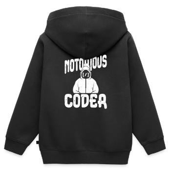 Programmierer Coder Software Entwickler - Kinder Premium Organic Zip Hoodie - Schwarz - Hinten - AI Model Kid Male (0cm)
