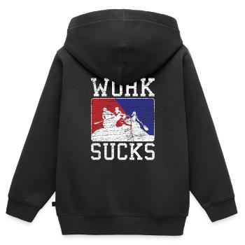 Rafting Wildwasser Kanu Kajak - Kinder Premium Organic Zip Hoodie - Schwarz - Hinten - AI Model Kid Male (0cm)