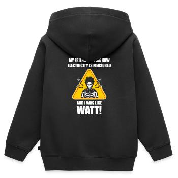Elektriker Elektrotechniker Elektroniker - Kinder Premium Organic Zip Hoodie - Schwarz - Hinten - AI Model Kid Male (0cm)