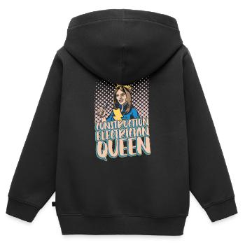 Elektriker Elektrotechniker Elektroniker - Kinder Premium Organic Zip Hoodie - Schwarz - Hinten - AI Model Kid Male (0cm)