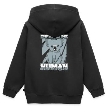 Koala Koala Ours - Sweat Premium à capuche zippé enfant bio - noir - Dos - AI Model Kid Male (0cm)