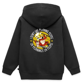 Frog Frogs Amphibian - Kids Premium Organic Zip-up Hoodie - black - Back - AI Model Kid Male (0cm)