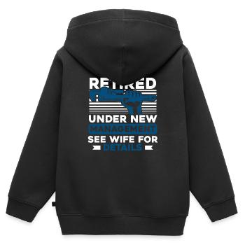 Klempner Sanitär Heizungsbauer Anlagenmechaniker - Kinder Premium Organic Zip Hoodie - Schwarz - Hinten - AI Model Kid Male (0cm)