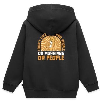 Giraffe Afrika Savanne Safari - Kinder Premium Organic Zip Hoodie - Schwarz - Hinten - AI Model Kid Male (0cm)