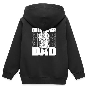 Gold Mining Gold Mine - Kids Premium Organic Zip-up Hoodie - black - Back - AI Model Kid Male (0cm)