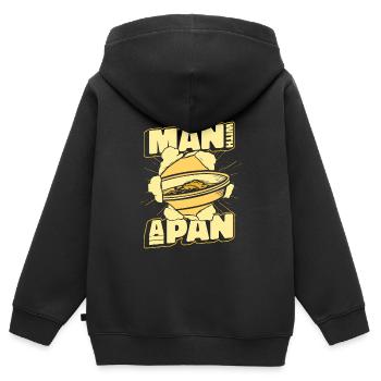 Mine d’or minière - Sweat Premium à capuche zippé enfant bio - noir - Dos - AI Model Kid Male (0cm)