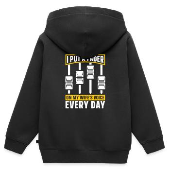 Tontechniker Sound Audio Engineer - Kinder Premium Organic Zip Hoodie - Schwarz - Hinten - AI Model Kid Male (0cm)