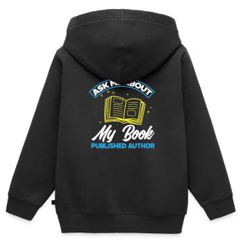Author Author Funny Author Gift - Kids Premium Organic Zip-up Hoodie - black - Back - AI Model Kid Male (0cm)