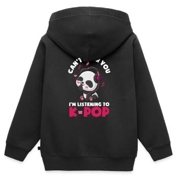 K-Pop K-Drama Koreanische Popmusik - Kinder Premium Organic Zip Hoodie - Schwarz - Hinten - AI Model Kid Male (0cm)