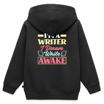 Author Author Funny Author Gift - Kids Premium Organic Zip-up Hoodie - black - Back - AI Model Kid Male (0cm)