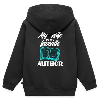 Author Author Funny Author Gift - Kids Premium Organic Zip-up Hoodie - black - Back - AI Model Kid Male (0cm)