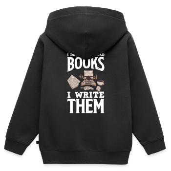 Author Author Funny Author Gift - Kids Premium Organic Zip-up Hoodie - black - Back - AI Model Kid Male (0cm)