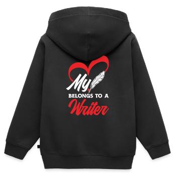 Author Author Funny Author Gift - Kids Premium Organic Zip-up Hoodie - black - Back - AI Model Kid Male (0cm)