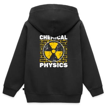 Physicien physicien - Sweat Premium à capuche zippé enfant bio - noir - Dos - AI Model Kid Male (0cm)