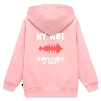 Tontechniker Sound Audio Engineer - Kinder Premium Organic Zip Hoodie - Rosa - Hinten - AI Model Kid Female (0cm)