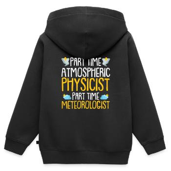 Physicien physicien - Sweat Premium à capuche zippé enfant bio - noir - Dos - AI Model Kid Male (0cm)